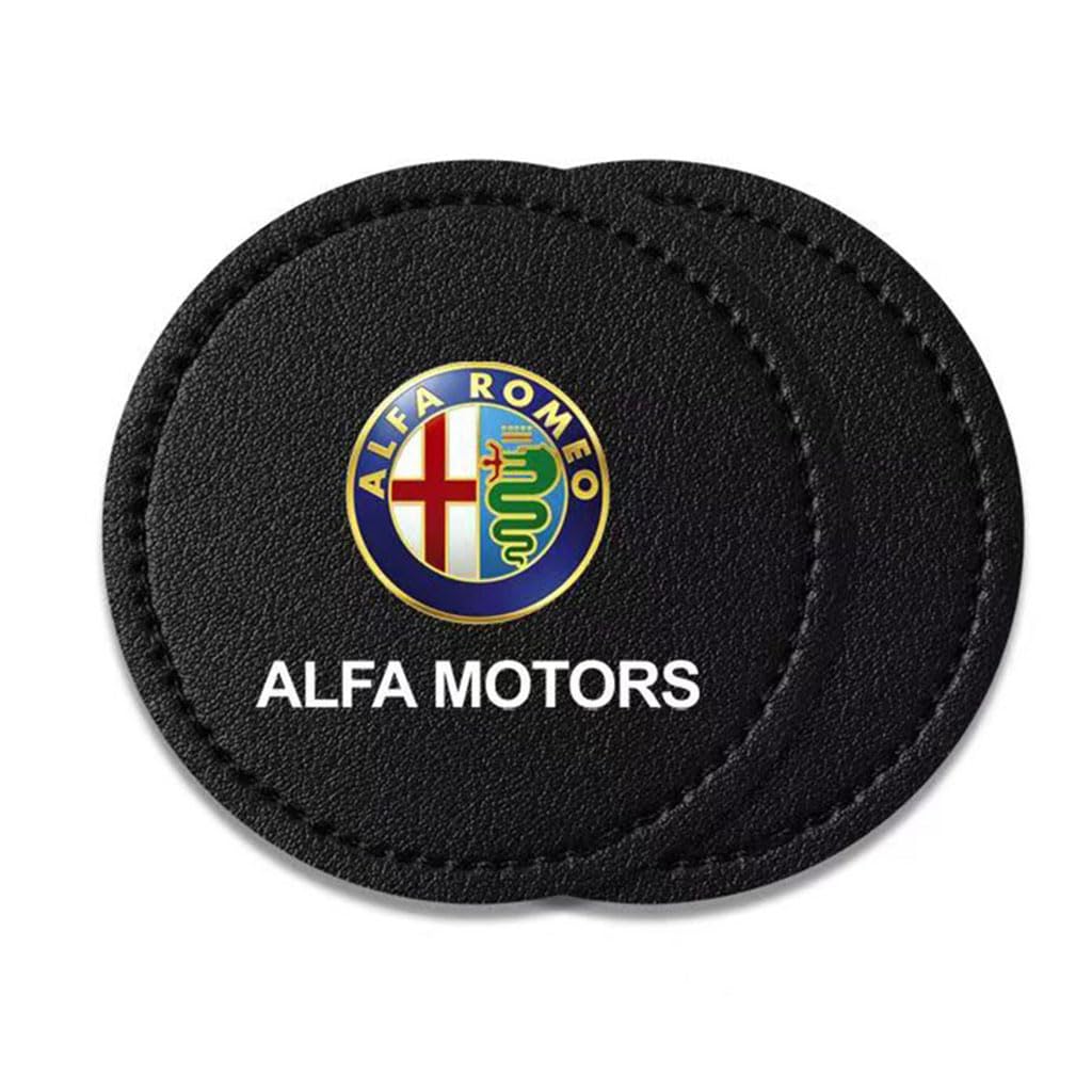 2 Stück Auto Getränkehalter Untersetzer für Alfa Romeo,Wasser Tasse Slots Nicht-Slip Matte wasserdichte Matte Trinken Pad Innere Zubehör,Black 2 Stück Auto Getränkehalter Untersetzer für Alfa Romeo,Wasser Tasse Slots Nicht-Slip Matte wasserdichte Matte Trinken Pad Innere Zubehör,Black von QRSWEWPA