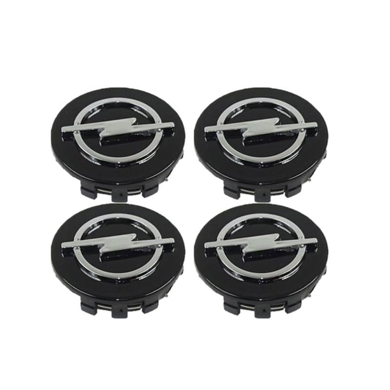 4 Stück Auto Radnabenkappen für 0pel Combo Life E,Langlebig Sonnenschutz Wasserdicht Nabendeckel Styling Auto Zubehör,60mm-Black von QRSWEWPA