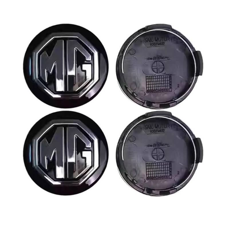 4 Stück Auto Radnabenkappen für MG 7 2006-2025,Langlebig Sonnenschutz Wasserdicht Nabendeckel Styling Auto Zubehör,Black von QRSWEWPA