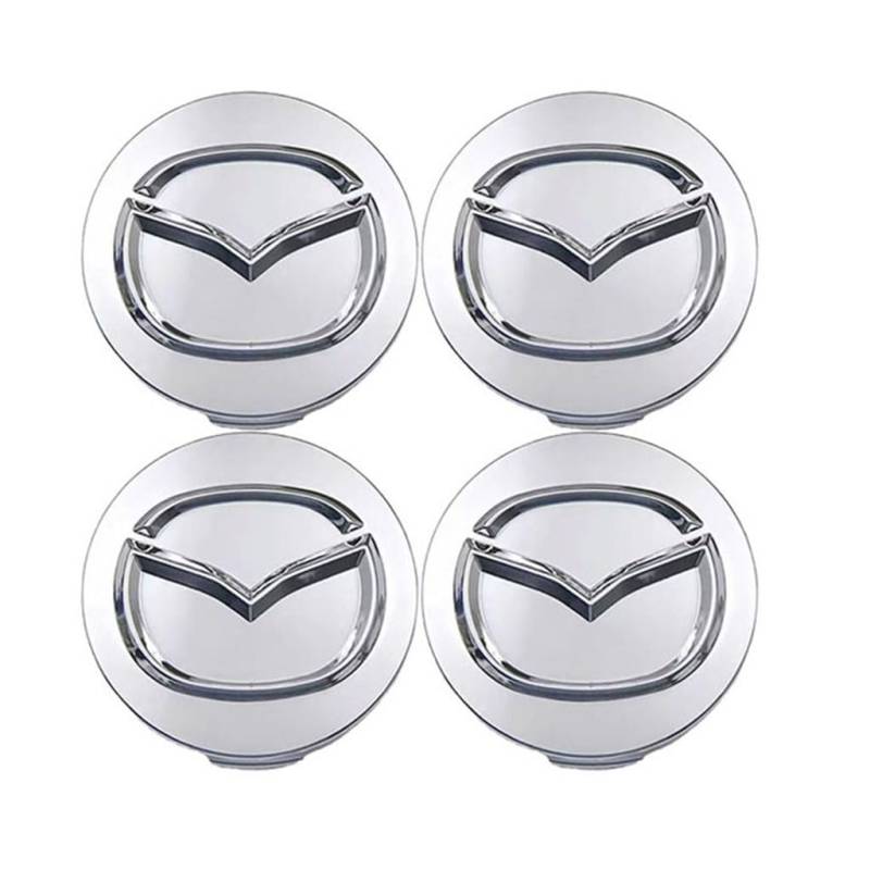 4 Stück Auto Radnabenkappen für Mazda2 Demio 2002-2024,Langlebig Sonnenschutz Wasserdicht Nabendeckel Styling Auto Zubehör,Short Legs 56mm-Black von QRSWEWPA
