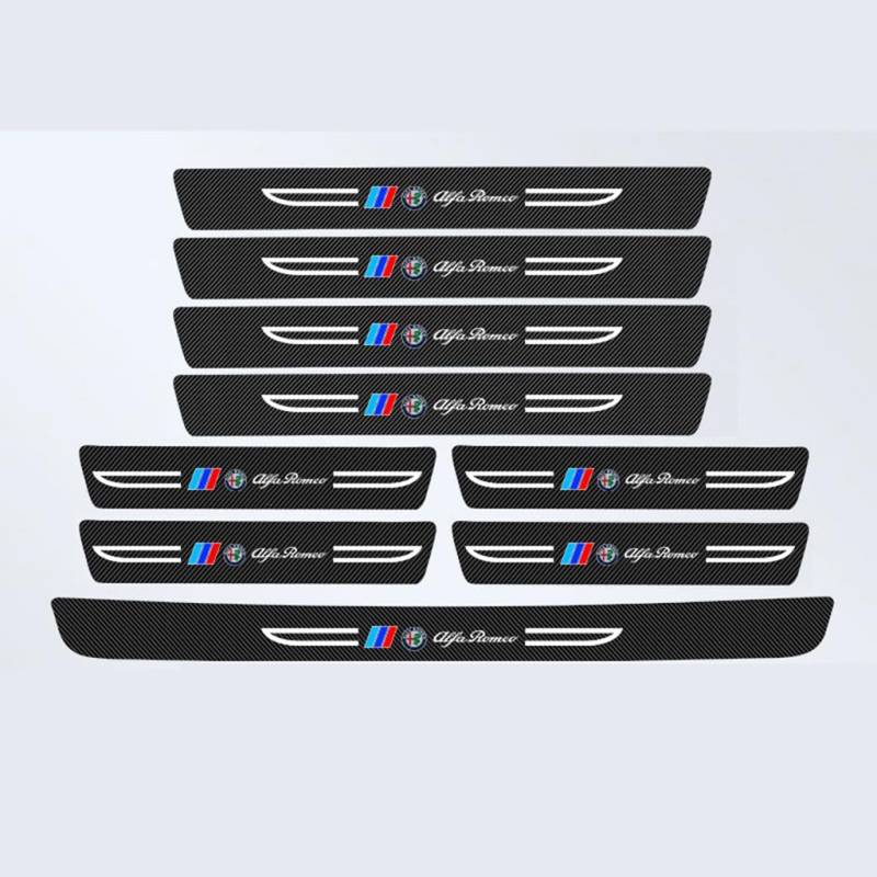 4pcs Auto-Einstiegsleisten Für Alfa Romeo 4C 8C 2007-2021,Schützen Türschwellen und den Lack Deines Autos vor Beschädigung Türschweller Schutzstreifen von QRSWEWPA