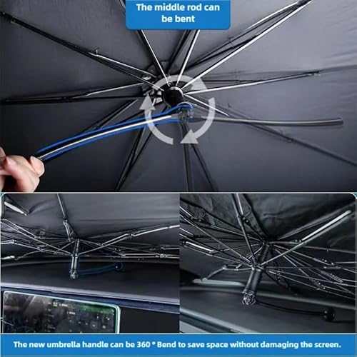 Auto Sonnenblende für Mazda MX-30 MX-5 2000-2025,Car Sunshade Umbrella Wasserdicht staubdicht Faltbar Sonnenschirm,D Auto Sonnenblende für Mazda MX-30 MX-5 2000-2025,Car Sunshade Umbrella Wasserdicht staubdicht Faltbar Sonnenschirm,D von QRSWEWPA
