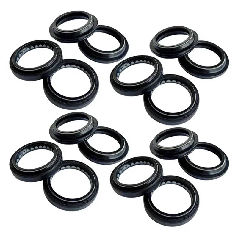 41x53x10,5 Front Shock Gabel Dämpfer Welle Öl Dichtung Halterungen Staub Abdeckung for KX125 KX125B KX 125 82 for PAIOLI GABEL 41mm(8pc Seal 8pc Cover) von QRZCZXNP