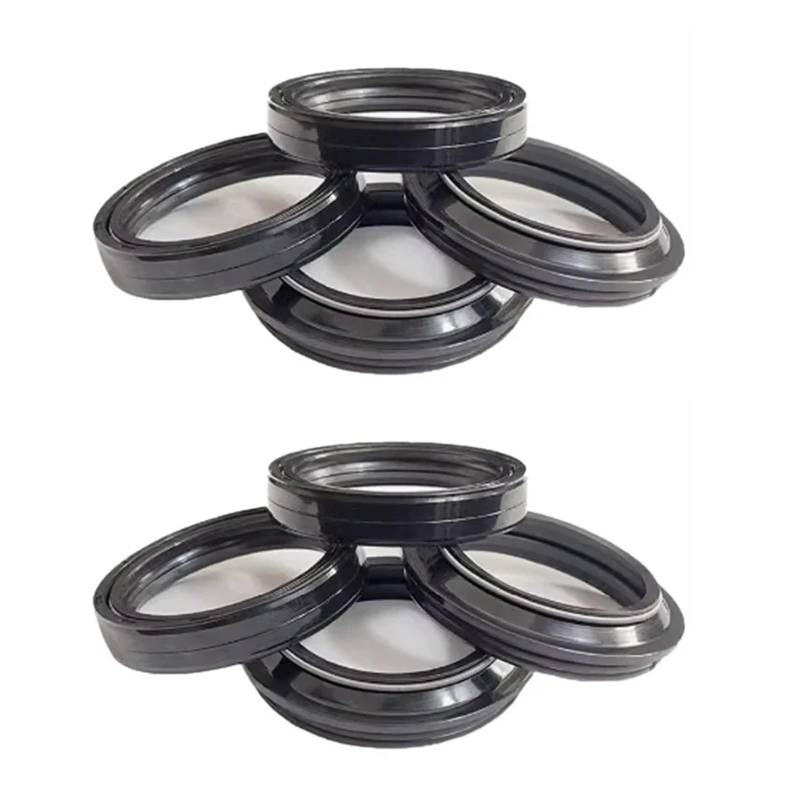 43x54 Front Shock Gabel Dämpfer Welle Öl Dichtung Halterungen Staub Abdeckung for SUPER SPORT 800 2003-04 STREETFIGHTER 848 2012-2013(4pc Seal 4pc Cover) von QRZCZXNP