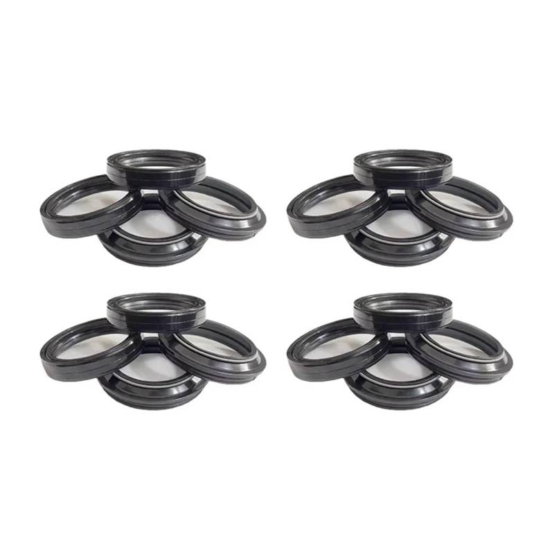 43x54 Front Shock Gabel Dämpfer Welle Öl Dichtung Halterungen Staub Abdeckung for SUPER SPORT 800 2003-04 STREETFIGHTER 848 2012-2013(8pc Seal 8pc Cover) von QRZCZXNP