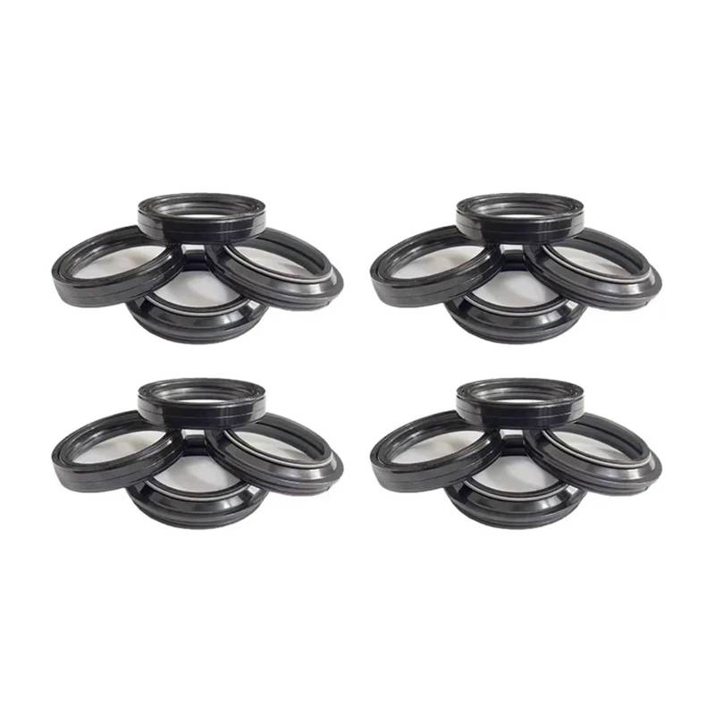 43x54 Front Shock Gabel Dämpfer Welle Öl Dichtung Halterungen Staub Abdeckung for XL1200T Sportster Superlow 15-16 XL1200 XL 1200 T(8pc Seal 8pc Cover) von QRZCZXNP