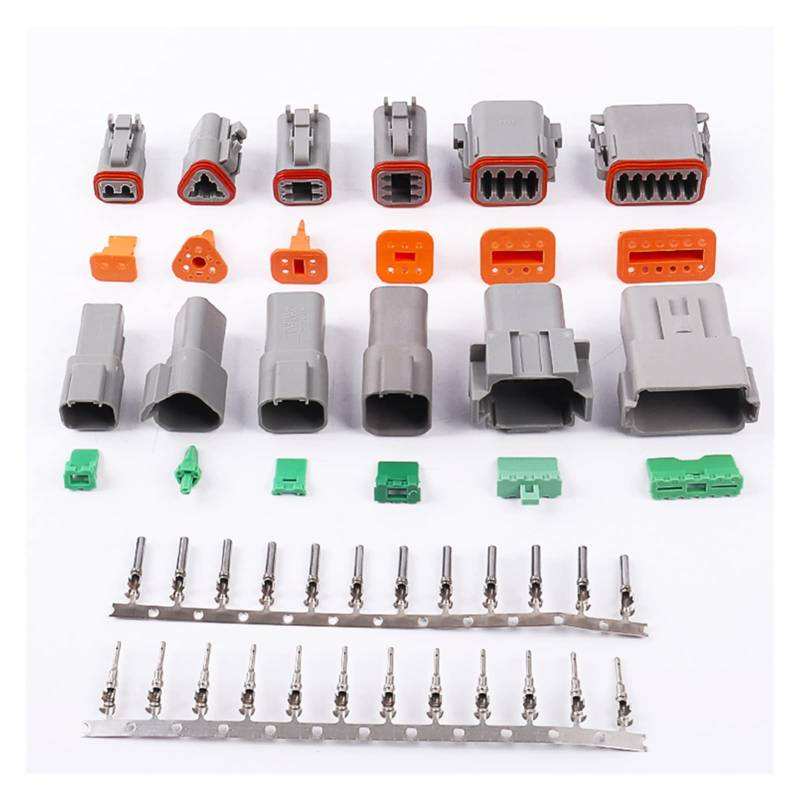 1 Satz Deutsch. DT06 DT04. Auto wasserdichte Steckverbinder Männliche und weibliche Buttstecker 2P 3P 4P 6P 8P 12 Pins 22-1. 6awg Grau(12P) von QSBVSO