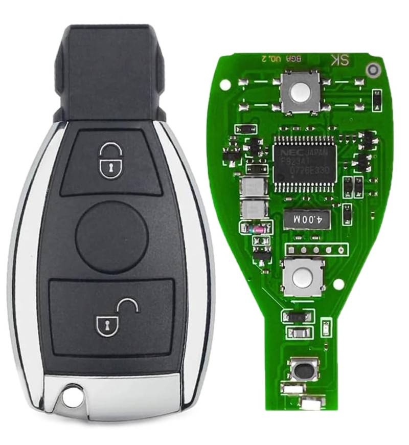 Shell Smart Car Key Remote Control Radio Schlüsselanhänger für MERC-edes Be-nz A B S E Klasse W203 W204 W205 W210 W211 W212 W221 W222 Unterstützung, QSDIYRF (2) von QSDIYRF