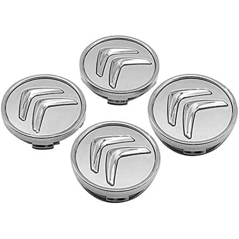 4 Stück Auto Radnabenkappen für Citroen C4 Cactus 2018-2023 60mm,Nabendeckel Felgendeckel Nabenabdeckungen Wasserdicht Staubdicht Reifen Felgen Zubehör von QSLLLY