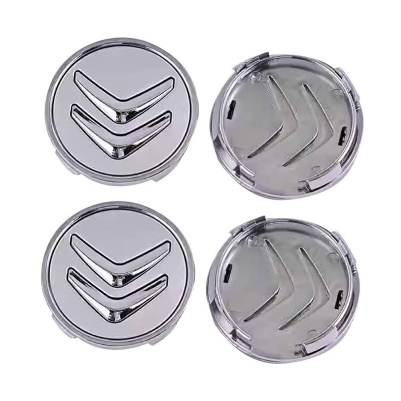 4 Stück Auto Radnabenkappen für Citroen C4 Grand Picasso/Grand C4 SpaceTourer 2015-2022 60mm,Nabendeckel Felgendeckel Nabenabdeckungen Wasserdicht Staubdicht Reifen Felgen Zubehör,B von QSLLLY