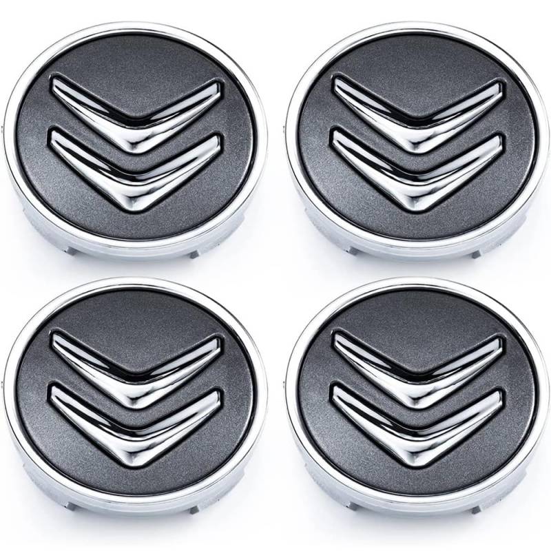 4 Stück Auto Radnabenkappen für Citroen C4 II/2 Grand Picasso 2013-2016,Nabendeckel Felgendeckel Nabenabdeckungen Wasserdicht Staubdicht Reifen Felgen Zubehör,60mm-C von QSLLLY