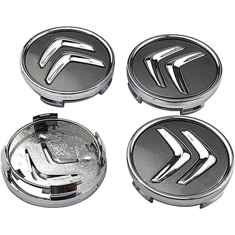 4 Stück Auto Radnabenkappen für Citroen Picasso C2 C3 C4 C5 C1 Elysium Cactus DS3,Nabendeckel Felgendeckel Nabenabdeckungen Wasserdicht Staubdicht Reifen Felgen Zubehör,B von QSLLLY