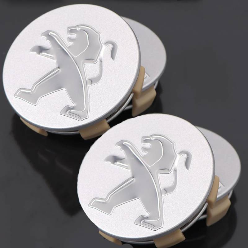 4 Stück Auto Radnabenkappen für Peugeot Partner Tepee 2008-2018,Nabendeckel Felgendeckel Nabenabdeckungen Wasserdicht Staubdicht Reifen Felgen Zubehör,C von QSLLLY
