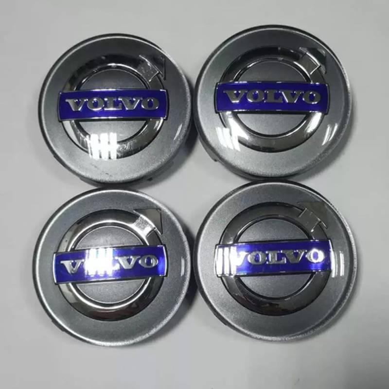 4 Stück Auto Radnabenkappen für Volvo XC60 S60 S90 V40 60MM,Nabendeckel Felgendeckel Nabenabdeckungen Wasserdicht Staubdicht Reifen Felgen Zubehör von QSLLLY
