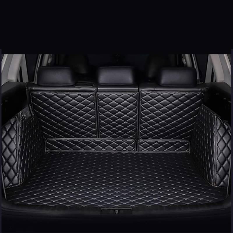 QSLLLY Auto Kofferraummatte für KIA EV9 2023-2024,All Inclusive Stil Leder Kofferraummatten Kofferraum Cargo Schutzmatte Antirutsch Innere Zubehör,A von QSLLLY