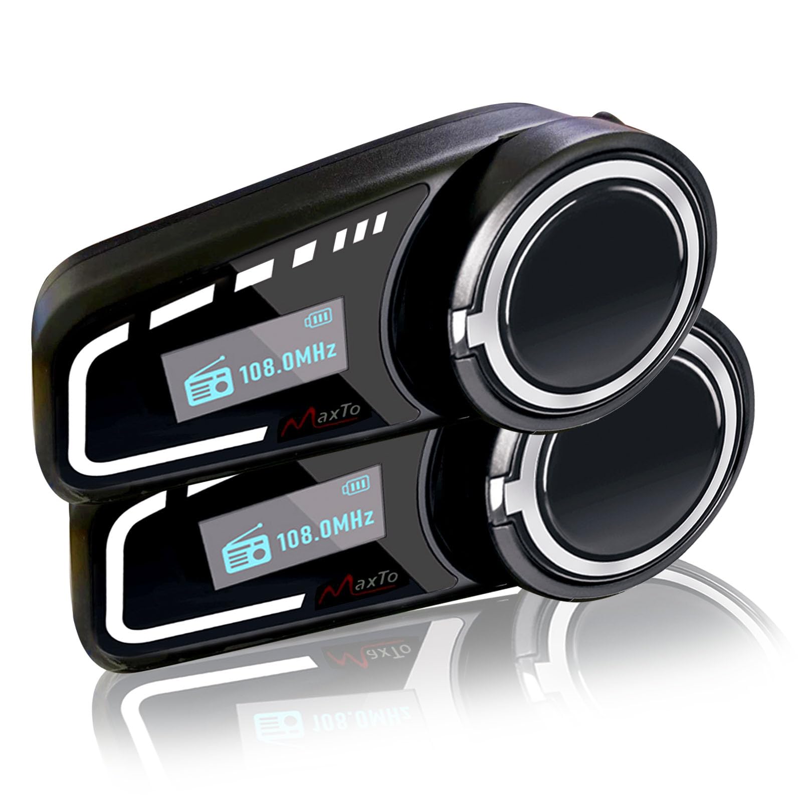 QSPORTPEAK M2C Motorrad Intercom Bluetooth Headsets mit LCD Bildschirm Motorrad Bluetooth Headset für bis zu 6 Motorräder mit 1000m Reichweite, Motorradhelm Freisprechanlage Doppelpack QSPORTPEAK M2C Motorrad Intercom Bluetooth Headsets mit LCD Bildschirm Motorrad Bluetooth Headset für bis zu 6 Motorräder mit 1000m Reichweite, Motorradhelm Freisprechanlage Doppelpack von QSPORTPEAK