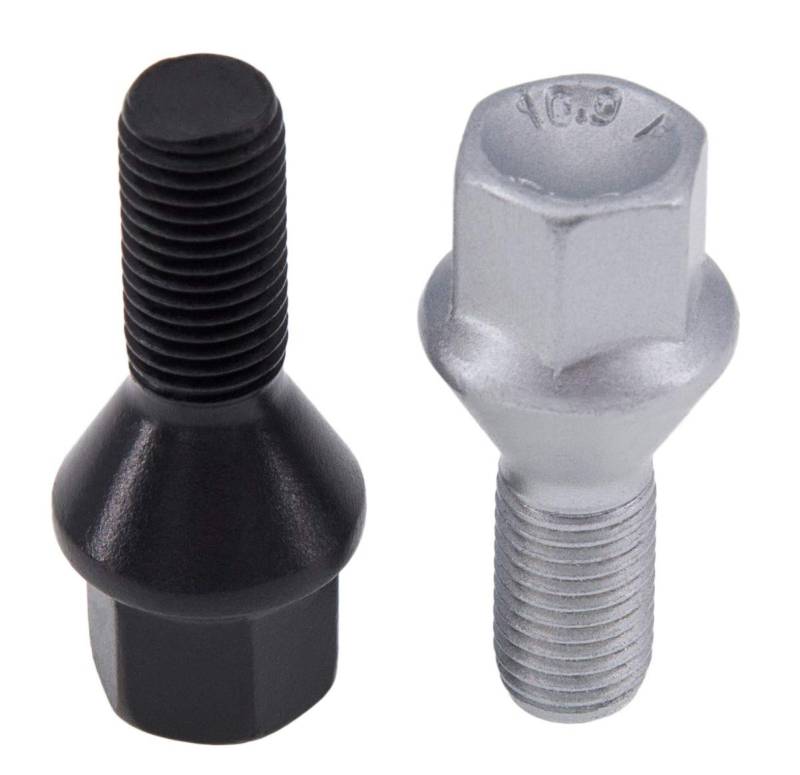 Levando 10 Stück Radschrauben M14x1,5 47mm Schaftlänge Kegel 60° SW17 – Radbolzen-Set mit 10x Radschraube in OE Qualität, für Alufelgen & Reifenwechsel, Farbe Schwarz von QUALITÄT AUS levando MEISTERHAND