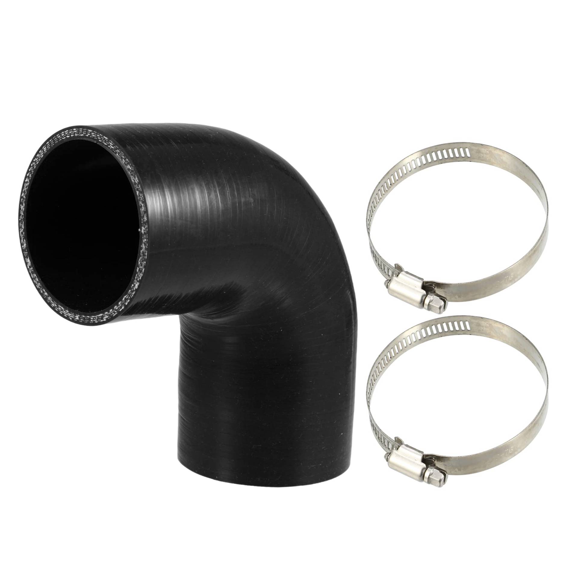 QUARKZMAN 1 Satz 90 Grad Ellbogen Motor Silikon Schlauch Schwarz 2,5" QUARKZMAN 1 Satz 90 Grad Ellbogen Motor Silikon Schlauch Schwarz 2,5" von QUARKZMAN