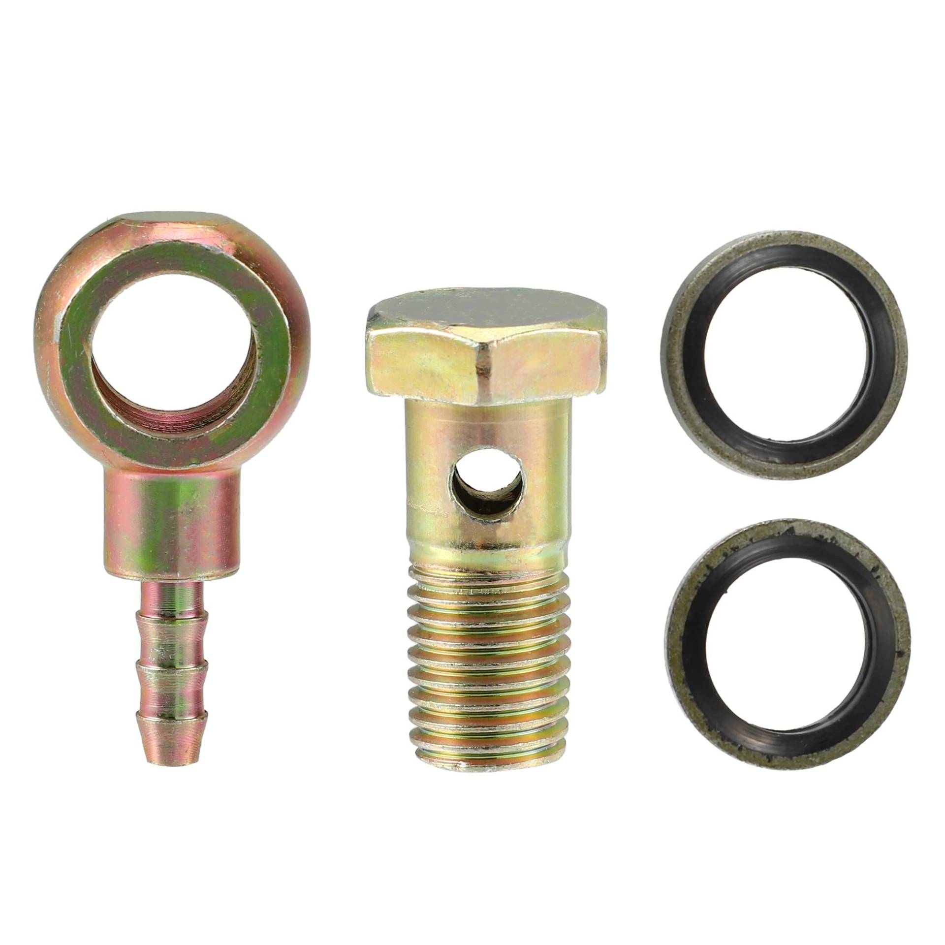 QUARKZMAN 1 Satz M12x1.5 Banjo Bolzen mit Kupfer Unterlegscheiben Eisen Bronze Ton QUARKZMAN 1 Satz M12x1.5 Banjo Bolzen mit Kupfer Unterlegscheiben Eisen Bronze Ton von QUARKZMAN