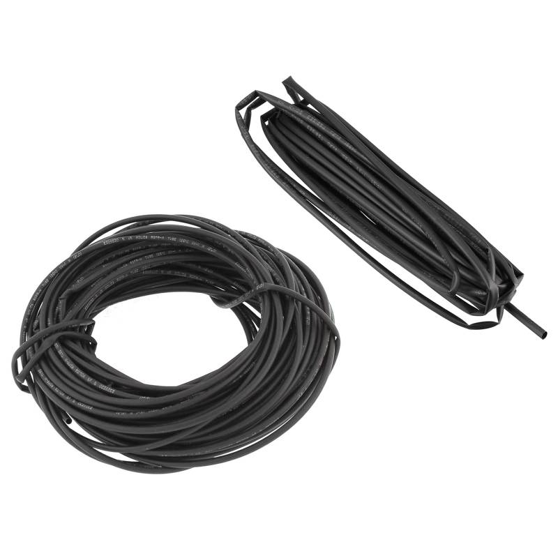 QUARKZMAN 1 Set Schrumpfschlauch Bausatz 2:1 1mm x 10 Meter und 2mm x 5 Meter schwarzer Isolationsschutz für elektrischen Kabeldraht von QUARKZMAN