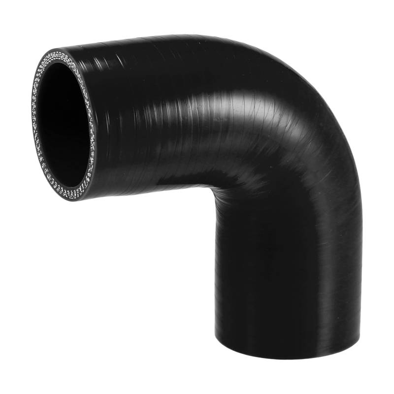 QUARKZMAN 1 Stück 48mm 1,89" ID 90mm 3,54" Länge 90 Grad Schwarzer Autosilikonschlauch Kühlmittelschlauch Universal von QUARKZMAN