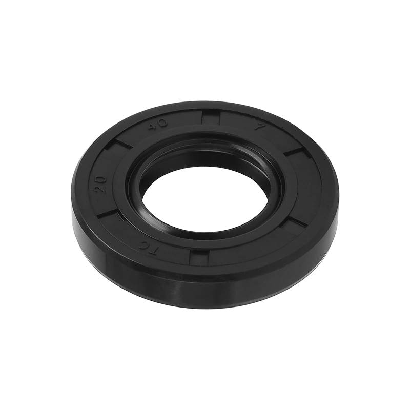 QUARKZMAN 1 Stück TC Wellen Dichtring Gummi Doppellippe 20 x 40 x 7mm für Motorrad Kurbelwellen und Hydraulikpumpen Schwarz von QUARKZMAN