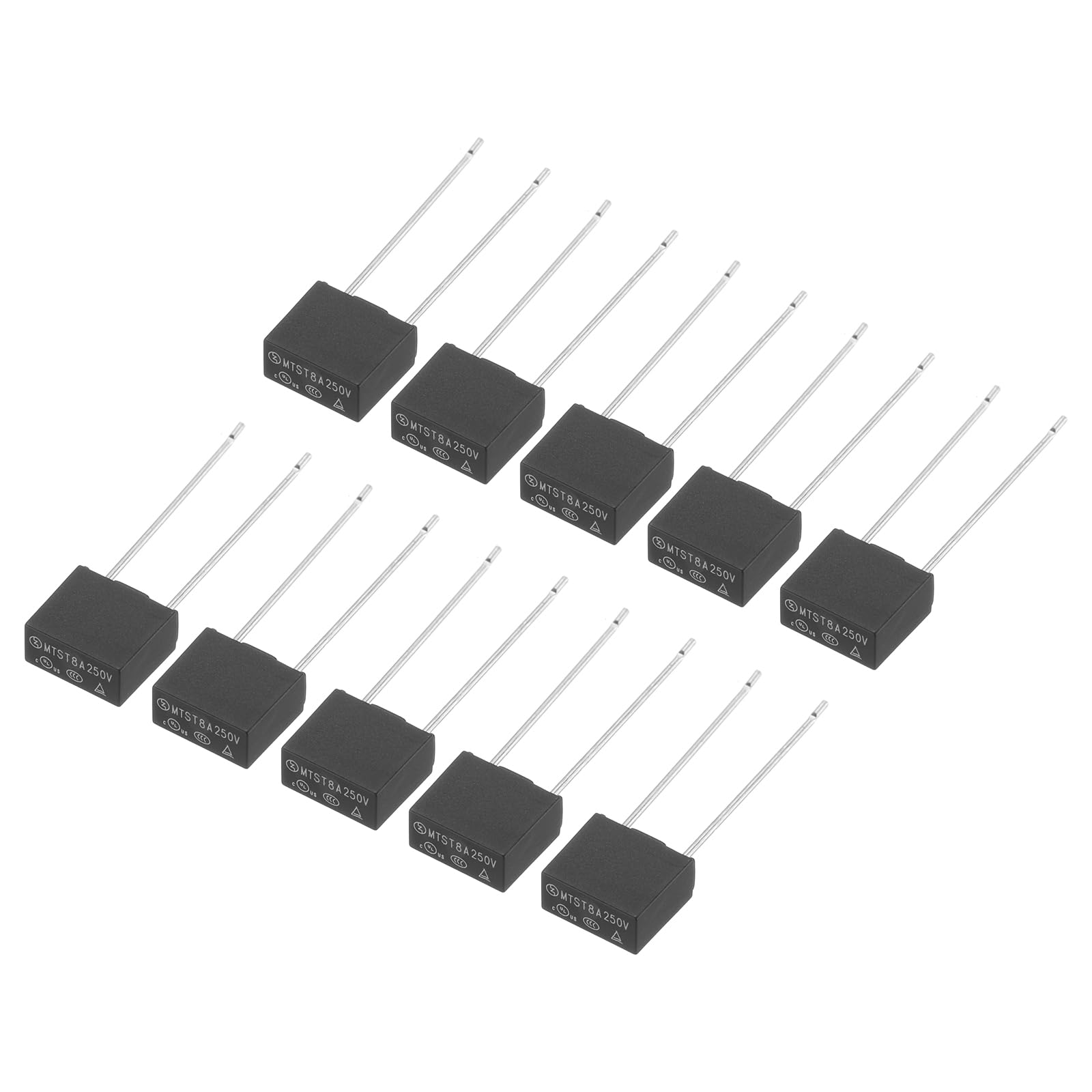QUARKZMAN 10 Stück DIP Montierte Miniatur Quadrat Träge Mikro Sicherung Feinsicherungen Sortiment Schmelzsicherung für Elektronikteile PCB LCD Reparatur, T8A 8A 250V, Schwarz QUARKZMAN 10 Stück DIP Montierte Miniatur Quadrat Träge Mikro Sicherung Feinsicherungen Sortiment Schmelzsicherung für Elektronikteile PCB LCD Reparatur, T8A 8A 250V, Schwarz von QUARKZMAN