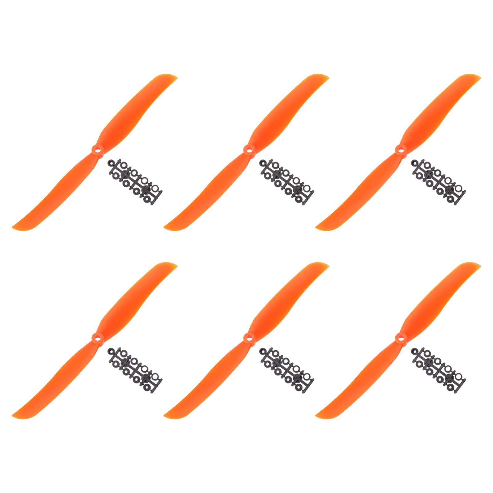 QUARKZMAN 1060 Luftschraube 10x6 Prop 2-Flügel Starrflügel Orange Ersatz Luftschraube mit Adapter Ringen Flugzeug RC Flugzeug Packung mit 6 QUARKZMAN 1060 Luftschraube 10x6 Prop 2-Flügel Starrflügel Orange Ersatz Luftschraube mit Adapter Ringen Flugzeug RC Flugzeug Packung mit 6 von QUARKZMAN