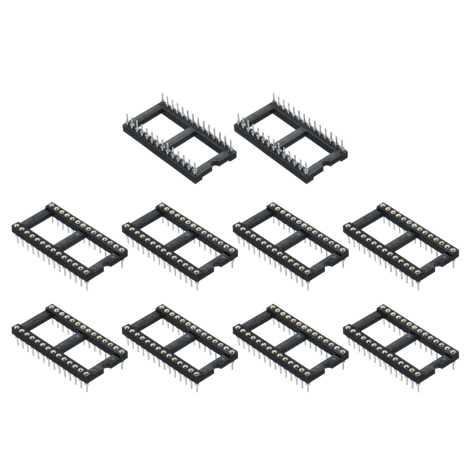QUARKZMAN 2,54mm Rastermaß 28 Pins DIP-IC-Sockelstecker Zweireihig 15,2 Reihenraster Runde Pins Löten für Elektronik-Experiment DIY 20 Stk. QUARKZMAN 2,54mm Rastermaß 28 Pins DIP-IC-Sockelstecker Zweireihig 15,2 Reihenraster Runde Pins Löten für Elektronik-Experiment DIY 20 Stk. von QUARKZMAN
