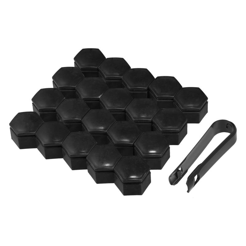 QUARKZMAN 20 Stück Rad Mutter Abdeckung für Land Rover Range Rover 22mm Schwarz von QUARKZMAN
