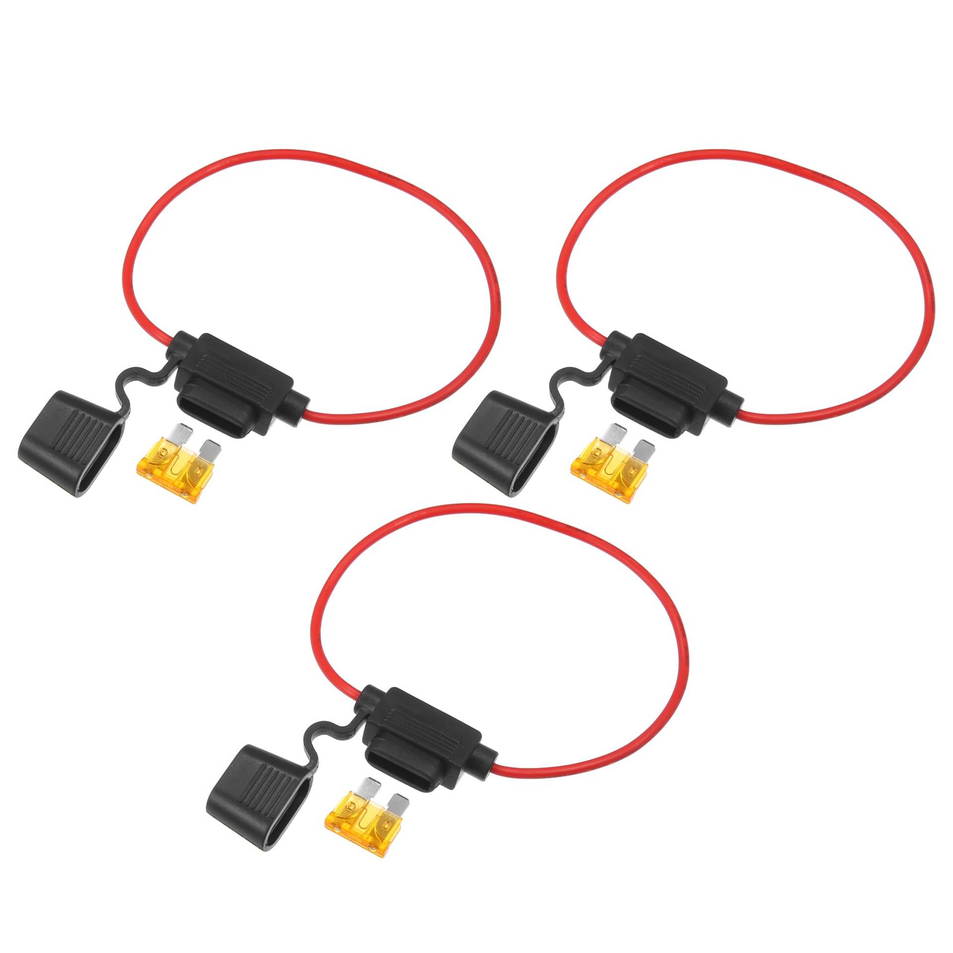 QUARKZMAN 3 Satz DC 12V 16AWG ATC Sicherungshalter mit 5A Standard-Sicherung QUARKZMAN 3 Satz DC 12V 16AWG ATC Sicherungshalter mit 5A Standard-Sicherung von QUARKZMAN