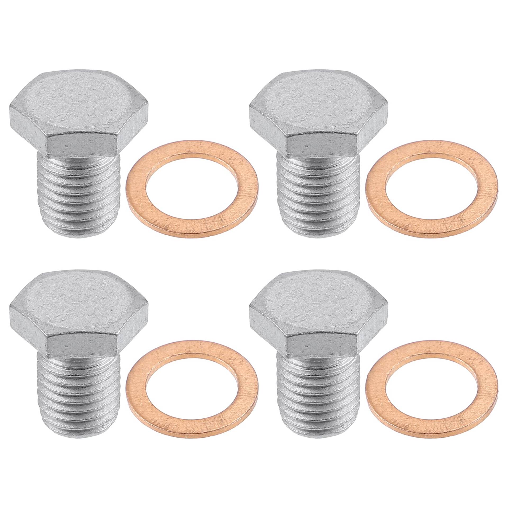 QUARKZMAN 4 Stück Ölablassschraube mit Dichtring M12x1.5 Stahl Motor Öl Ablassschraube für BMW Silber QUARKZMAN 4 Stück Ölablassschraube mit Dichtring M12x1.5 Stahl Motor Öl Ablassschraube für BMW Silber von QUARKZMAN