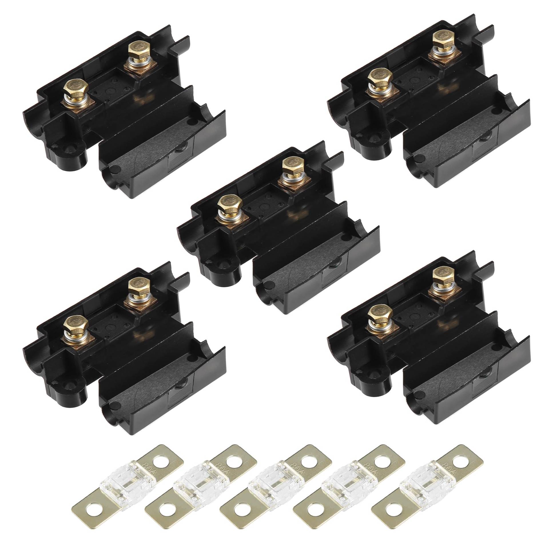 QUARKZMAN 5 Satz Auto Sicherung 80A mit Inline Halter Elektrischer Schutz QUARKZMAN 5 Satz Auto Sicherung 80A mit Inline Halter Elektrischer Schutz von QUARKZMAN