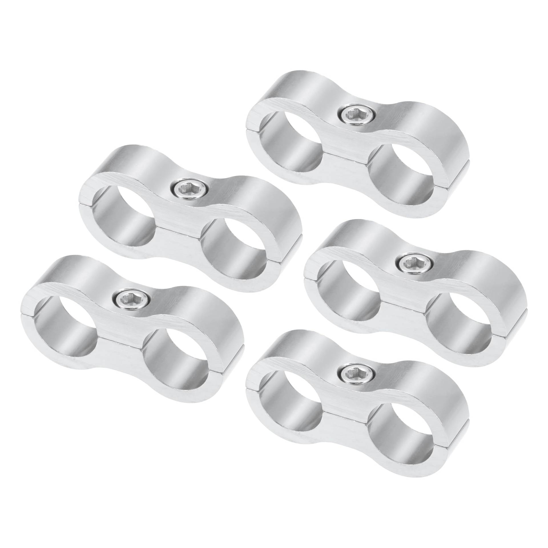 QUARKZMAN 5 Stück AN8 Schlauchhalter Klemmen Kraftstoffleitung Verbinder Silberton QUARKZMAN 5 Stück AN8 Schlauchhalter Klemmen Kraftstoffleitung Verbinder Silberton von QUARKZMAN