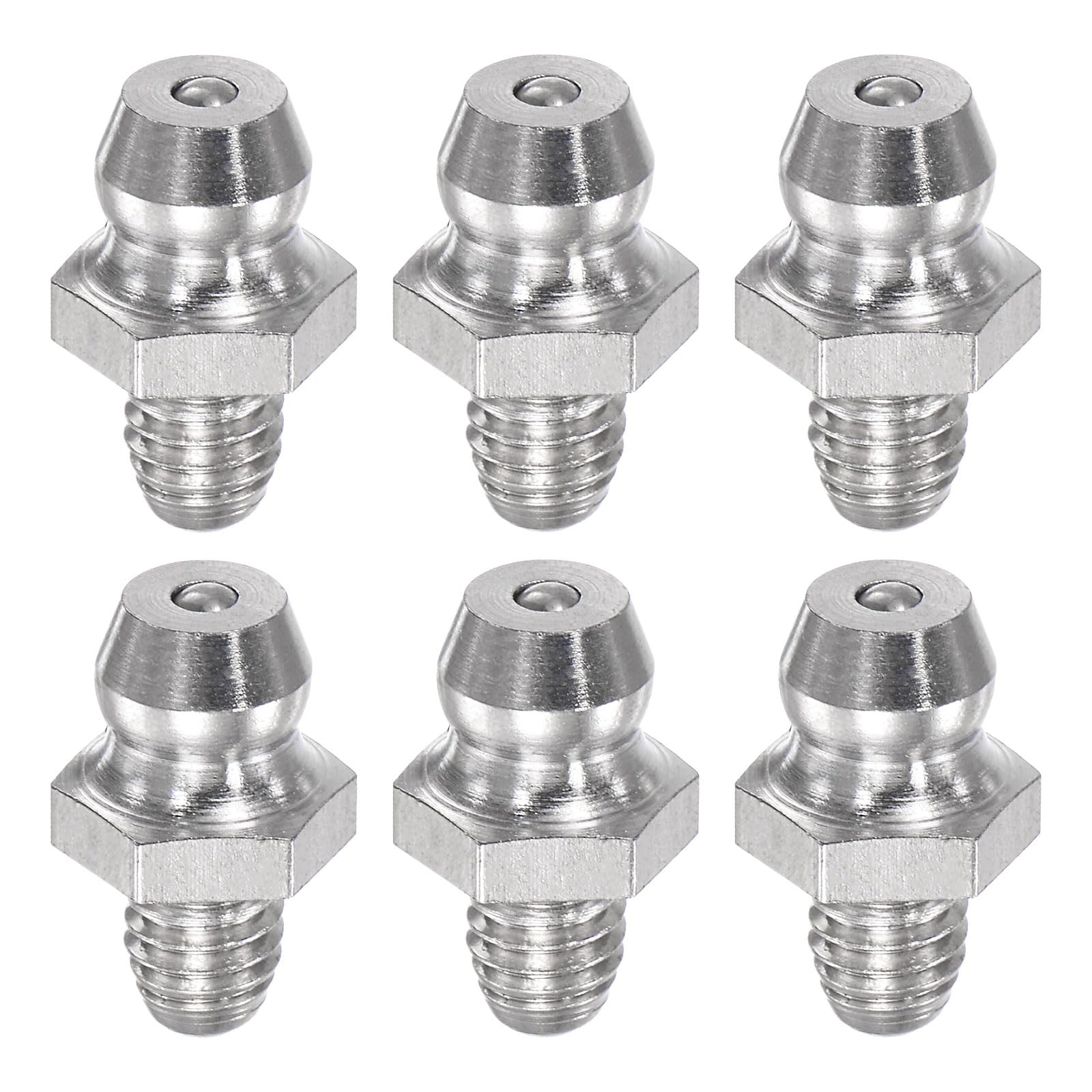 QUARKZMAN 6 Stück Metrische Edelstahl Gerade Schmiernippel M5 x 0,8mm Gewinde Hydraulik Schmiernippel Zubehör QUARKZMAN 6 Stück Metrische Edelstahl Gerade Schmiernippel M5 x 0,8mm Gewinde Hydraulik Schmiernippel Zubehör von QUARKZMAN