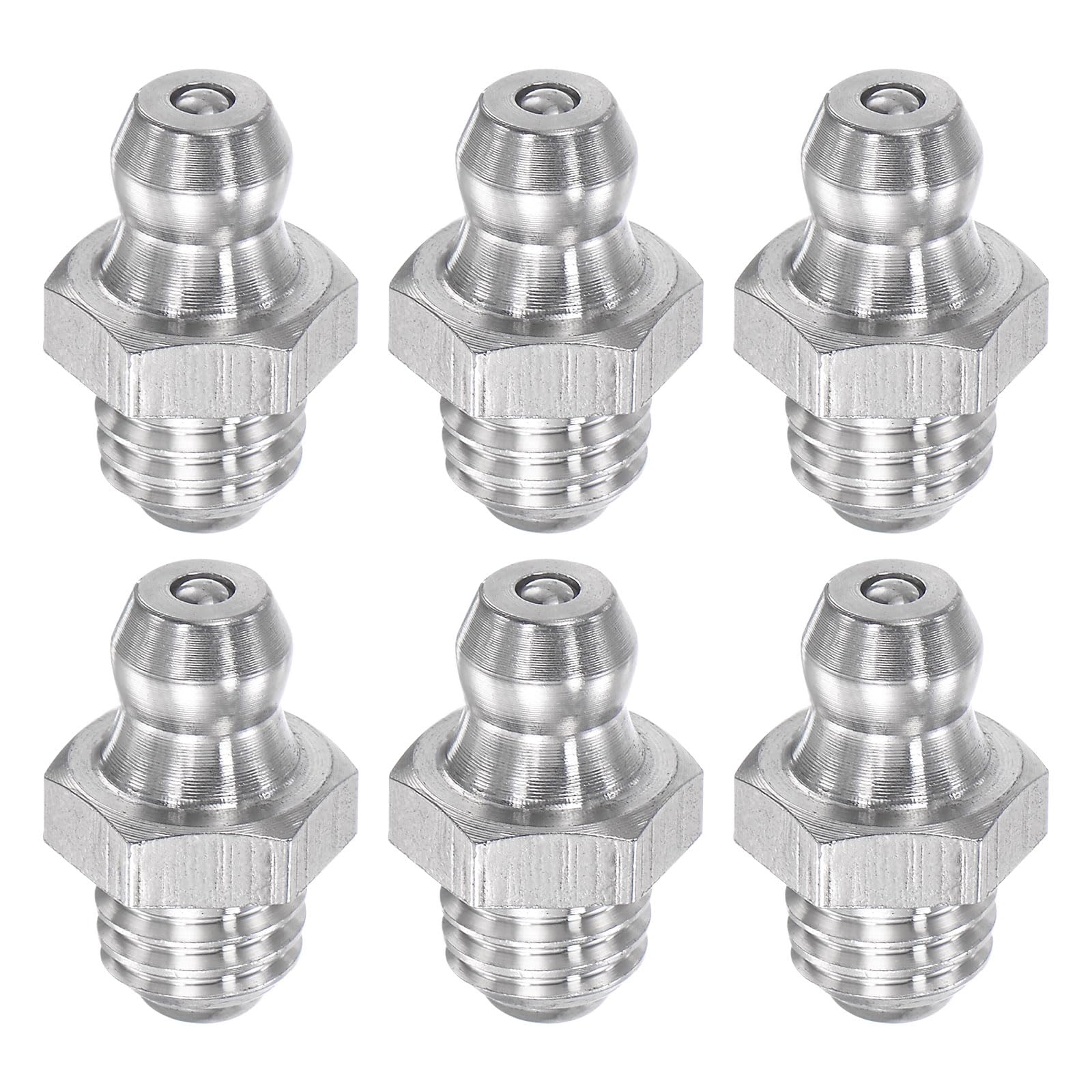 QUARKZMAN 6 Stück Metrische Edelstahl Gerade Schmiernippel M8 x 1,25mm Gewinde Hydraulik Schmiernippel Zubehör QUARKZMAN 6 Stück Metrische Edelstahl Gerade Schmiernippel M8 x 1,25mm Gewinde Hydraulik Schmiernippel Zubehör von QUARKZMAN