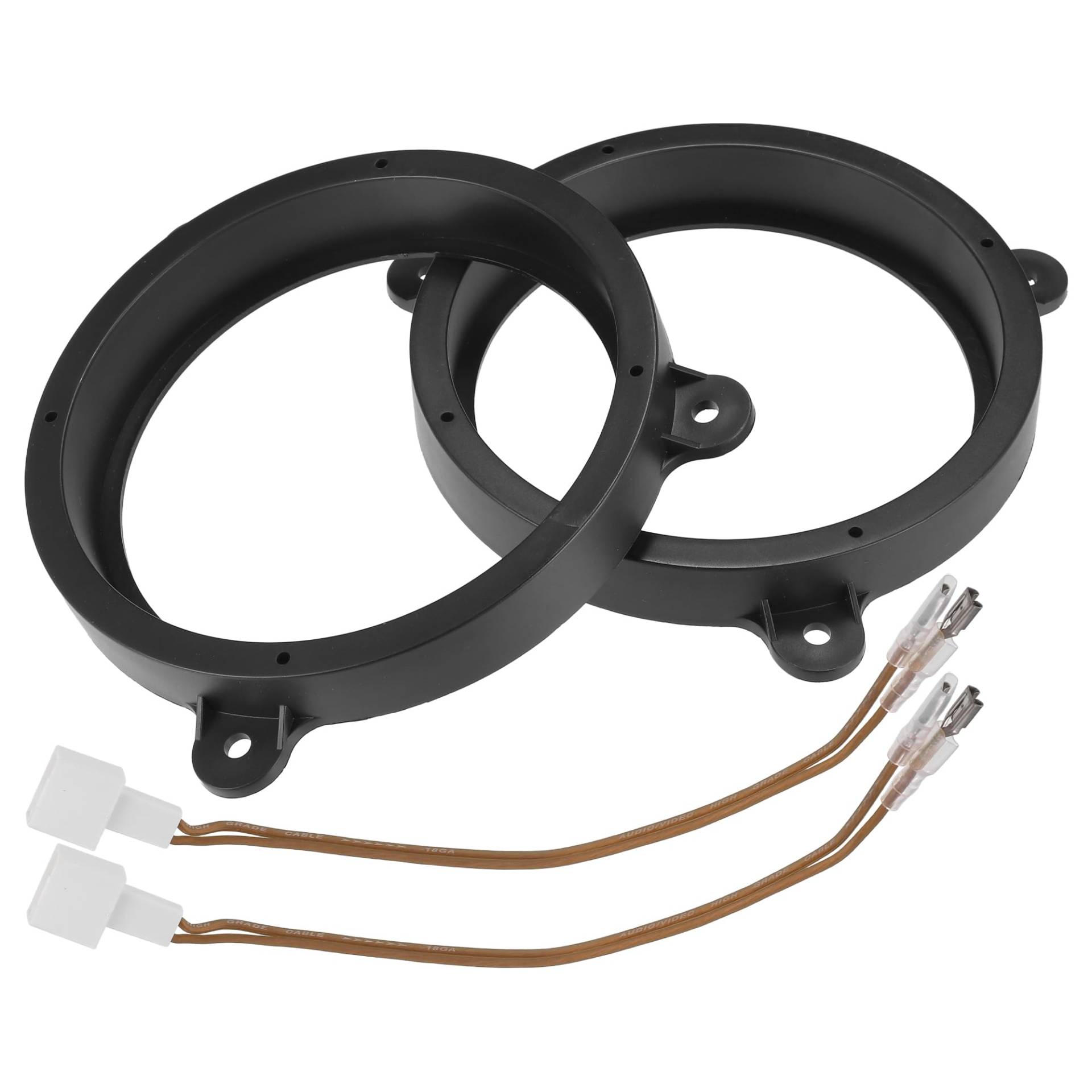 QUARKZMAN 6.5" Lautsprecher Adapter Distanz Ring mit Kabel Kombination für Subaru von QUARKZMAN