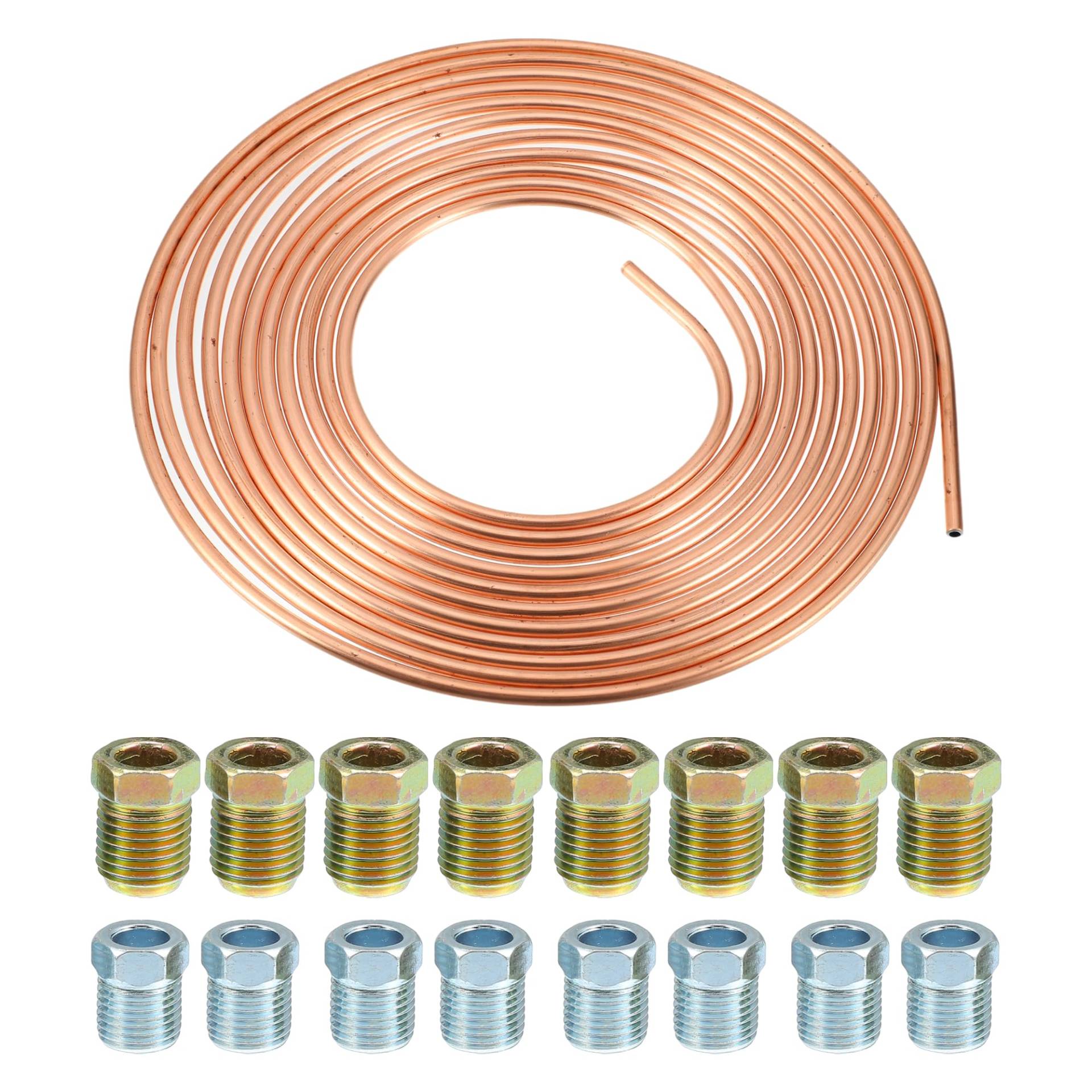 QUARKZMAN Auto Bremsleitung Schlauch Satz 5/16" 25ft Kupfer Beschichtet mit 16 Anschlüssen QUARKZMAN Auto Bremsleitung Schlauch Satz 5/16" 25ft Kupfer Beschichtet mit 16 Anschlüssen von QUARKZMAN