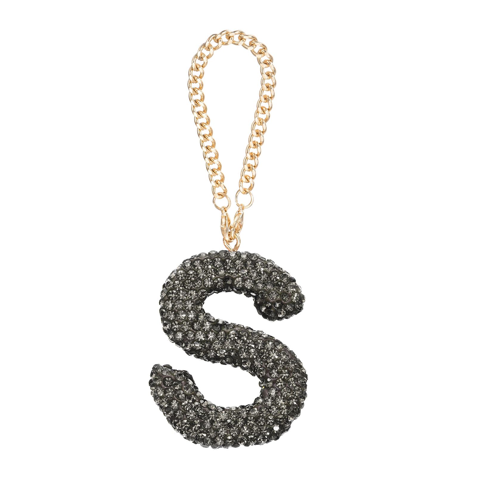 QUARKZMAN Bling Auto Buchstaben Anhänger, Initial S Buchstabe Innenraum Auto Rückspiegel Dekoration Hängende Kristallornamente für Frauen Taschen Wasserbecher DIY Handwerk, Grau QUARKZMAN Bling Auto Buchstaben Anhänger, Initial S Buchstabe Innenraum Auto Rückspiegel Dekoration Hängende Kristallornamente für Frauen Taschen Wasserbecher DIY Handwerk, Grau von QUARKZMAN