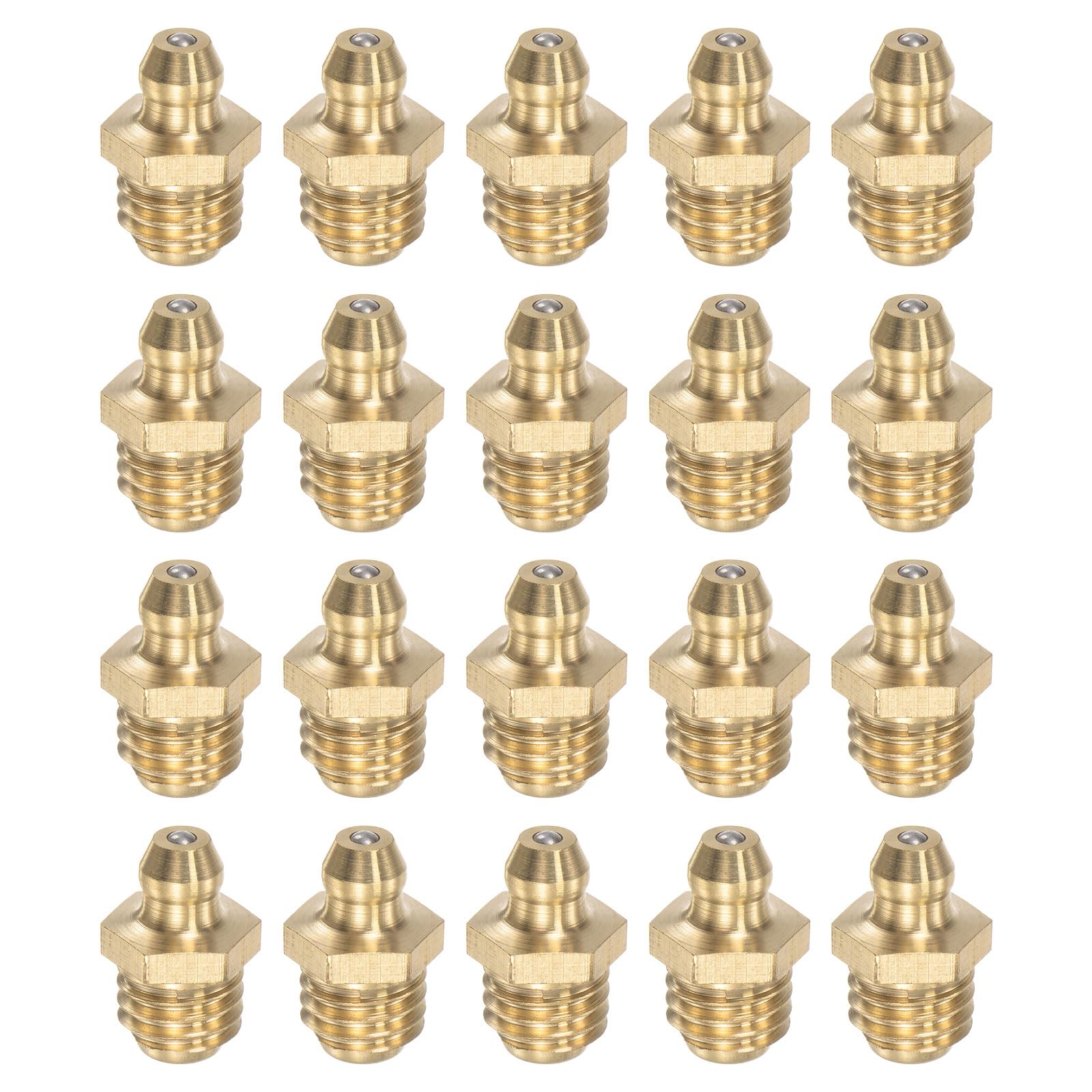 QUARKZMAN Gerader Schmiernippel aus Messing M10 x 1,5mm Gewinde Hydraulische Schmiernippel Zubehör, 20 Stück QUARKZMAN Gerader Schmiernippel aus Messing M10 x 1,5mm Gewinde Hydraulische Schmiernippel Zubehör, 20 Stück von QUARKZMAN