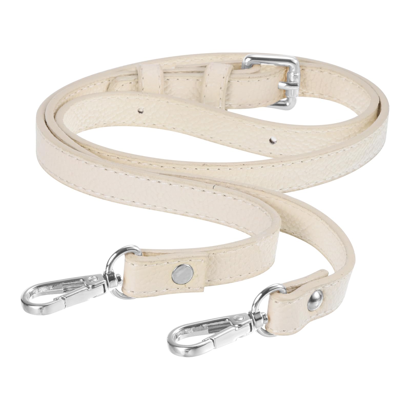 QUARKZMAN Leder Geldbörse Riemen Leder Einstellbar Ersatz Riemen für Schulter Tasche Handtasche Geldbörse 0.6" Breite 41-51" Lang (Beige) von QUARKZMAN