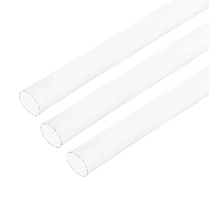 QUARKZMAN PTFE Schrumpfschläuche 4 bis 1 Ratio 3.3ft x 0.37" Klar Isolierung Rohrleitung Hochtemperatur Schrumpfschlauch Pack von 3 von QUARKZMAN