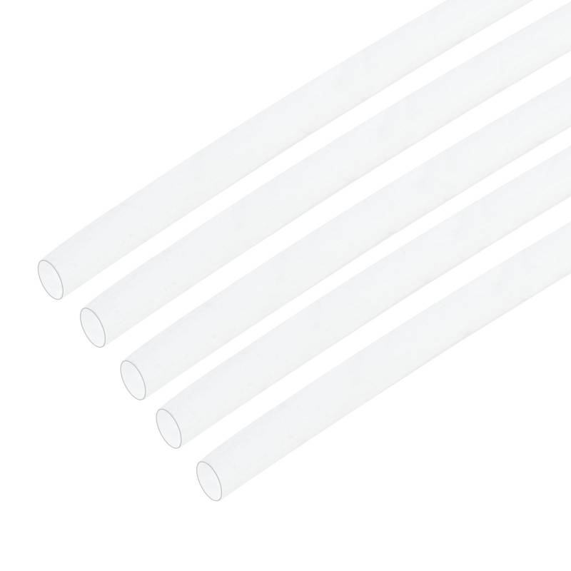 QUARKZMAN PTFE Schrumpfschlauch 4:1 Verhältnis, 1m x 2,5mm Transparente Isolierschläuche Hohe Temperatur Schrumpfschlauch, Packung mit 5 Stück von QUARKZMAN
