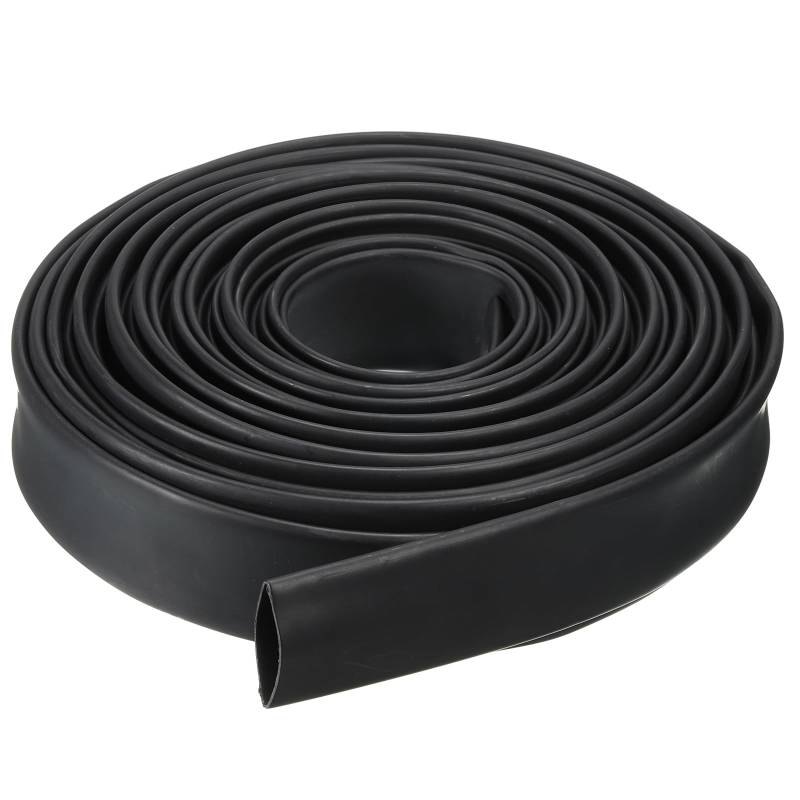 QUARKZMAN Schrumpfschlauch, 24 mm Durchmesser, 33 Fuß, 4:1, doppelwandig, mit Klebstoff ausgekleidet, wasserdichter Marine-Schrumpfschlauch, schwarz von QUARKZMAN