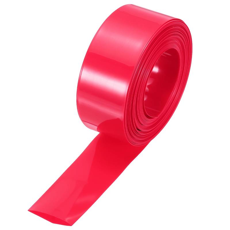 QUARKZMAN Schrumpfschlauch Wasserdicht, Batterien Schrumpfschläuche PVC Ummantelung 19mm x 30mm x 10.5m（Durchmesser x Flachbreite x Gesamtlänge) Gute Kabel Isolierung für Elektrische, Rot von QUARKZMAN