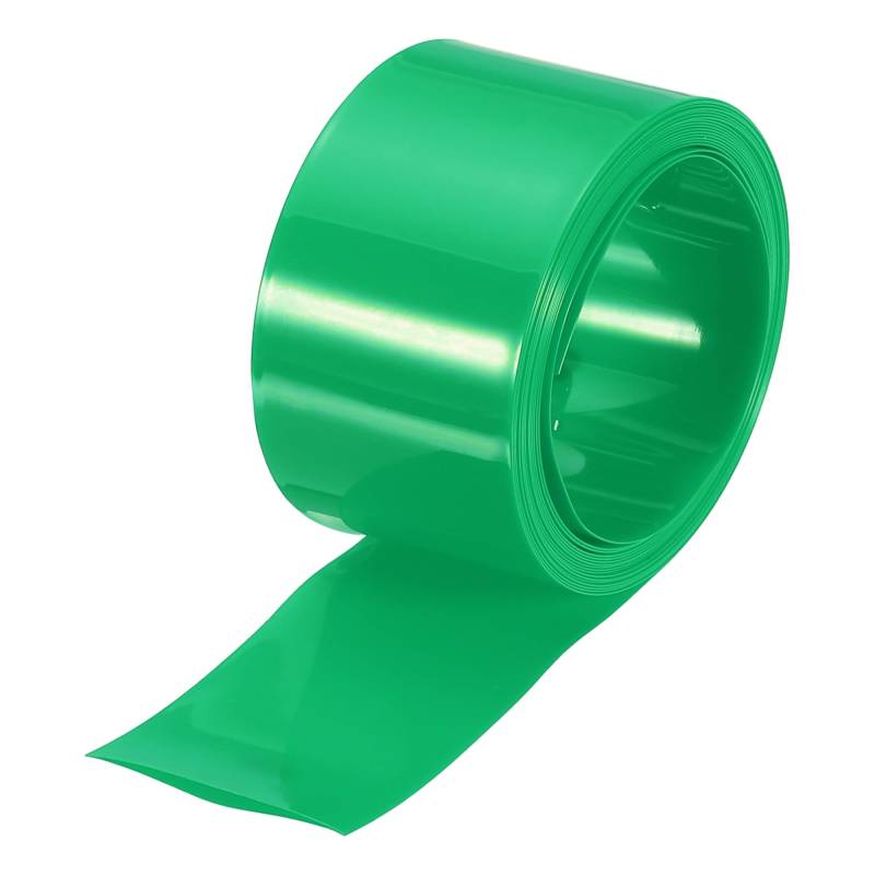 QUARKZMAN Schrumpfschlauch Wasserdicht, Batterien Schrumpfschläuche PVC Ummantelung 19mm x 30mm x 2.5m（Durchmesser x Flachbreite x Gesamtlänge) Gute Kabel Isolierung für Elektrische, Grün von QUARKZMAN