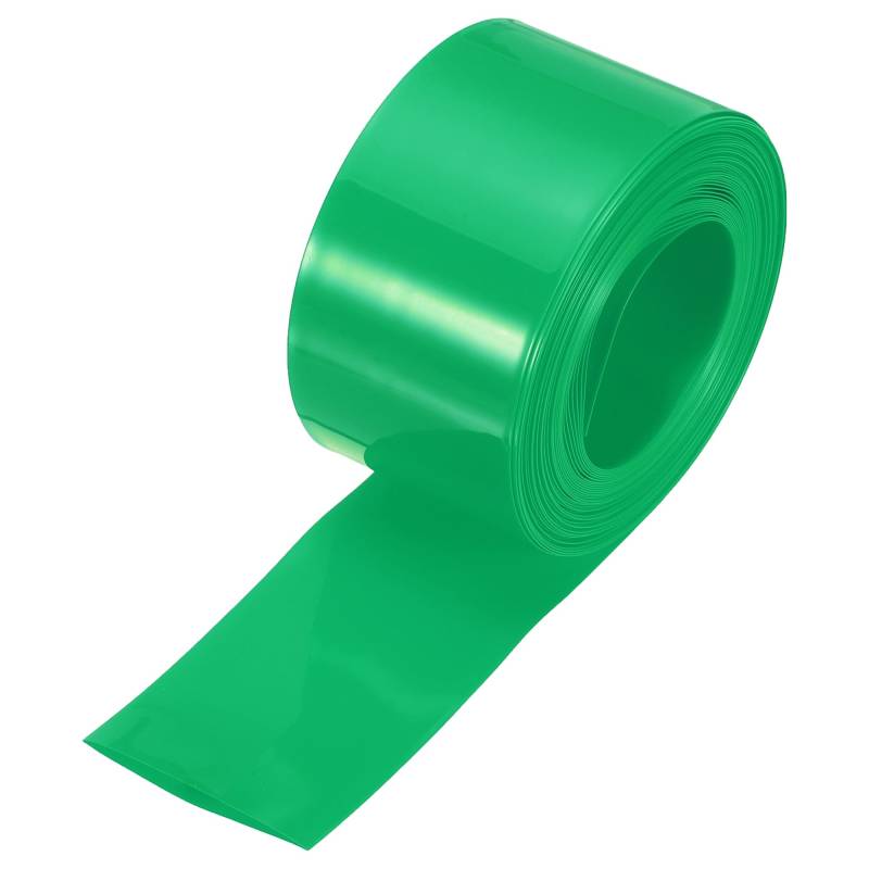 QUARKZMAN Schrumpfschlauch Wasserdicht, Batterien Schrumpfschläuche PVC Ummantelung 25mm x 40mm x 8m（Durchmesser x Flachbreite x Gesamtlänge) Gute Kabel Isolierung für Elektrische, Grün von QUARKZMAN