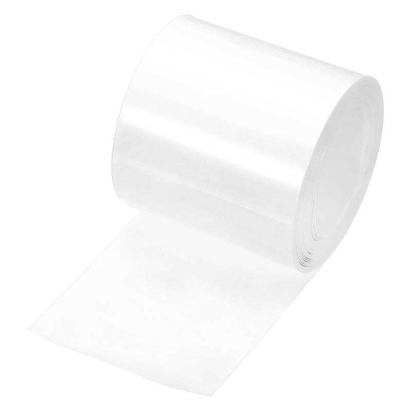 QUARKZMAN Schrumpfschlauch Rolle, Batterie Ummantelung PVC Akku Wärmeschrumpfschlauch 42mm x 66mm x 5.5m（Durchmesser x Flachbreite x Gesamtlänge) Gute Isolierung für Akkupacks, Weiß von QUARKZMAN