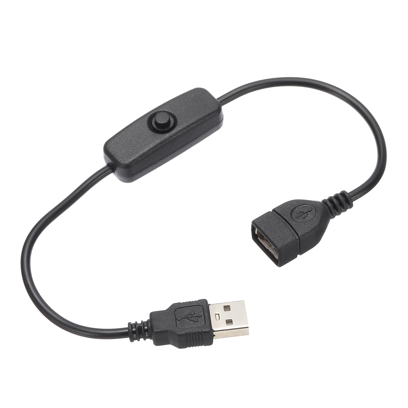 QUARKZMAN USB-Kabel mit Ein/Aus-Schalter, USB-Stecker auf Buchse Verlängerungskabel 28cm Schwarz, für LED-Schreibtischlampe LED-Streifen QUARKZMAN USB-Kabel mit Ein/Aus-Schalter, USB-Stecker auf Buchse Verlängerungskabel 28cm Schwarz, für LED-Schreibtischlampe LED-Streifen von QUARKZMAN