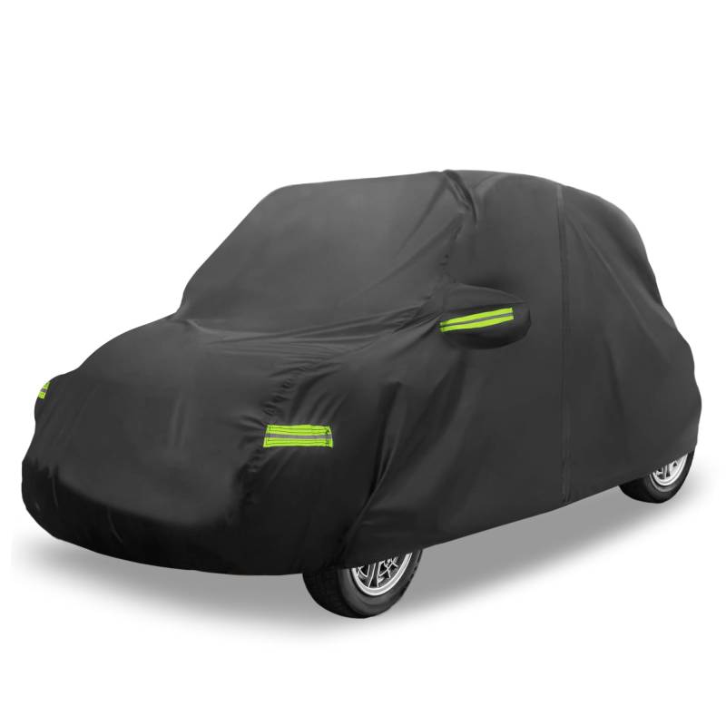QUARKZMAN wasserdichte Autoabdeckung Outdoor Vollgarage für FIAT 500 2007-2022 von QUARKZMAN